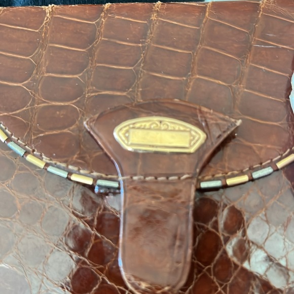 Genuine Argentinian Handmade Alligator Leather and 18k gold Vintage 1940 Wallet - Picture 6 of 6